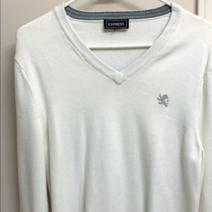 Men’s Express V-Neck Sweater White